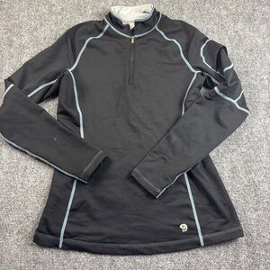 MOUNTAIN HARDWEAR Women’s 1/4 Zip Long Sleeve Baselayer Shirt Black size: Medium